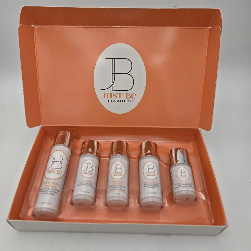 Just Be Beautiful Skin Care Set Cleanser Serum Protector Hydrator Eye‎ Treatment